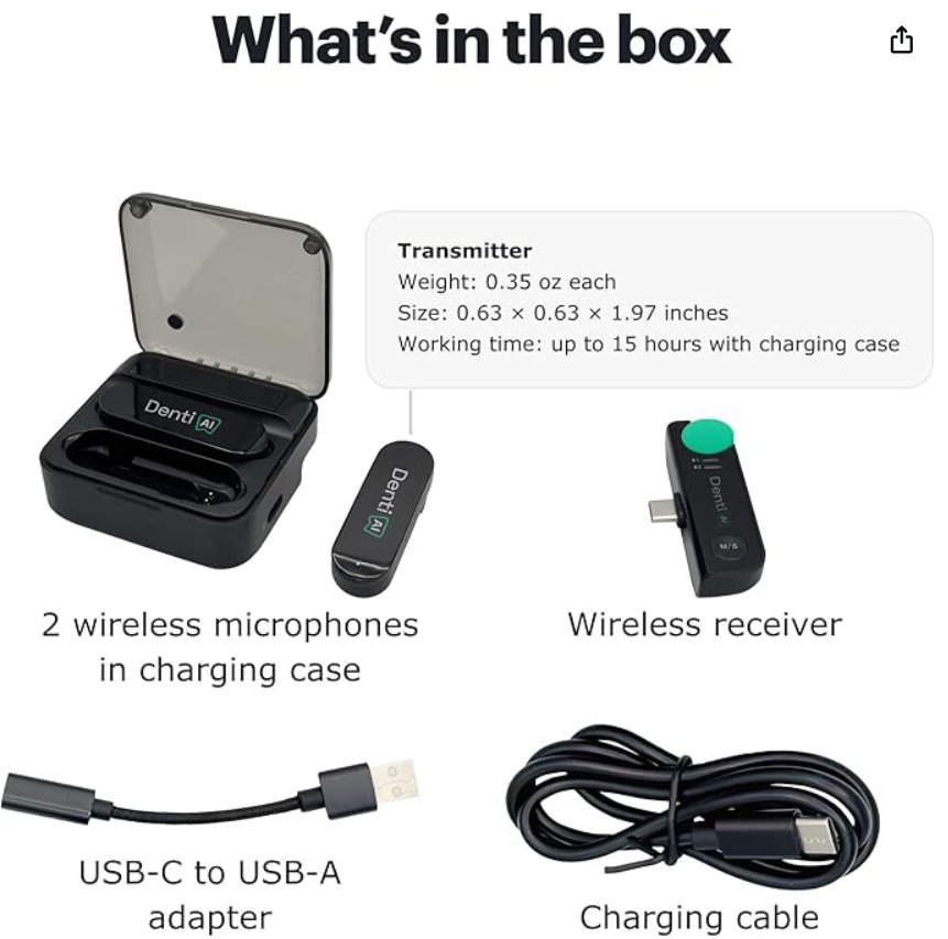 Denti.AI microphone box contents