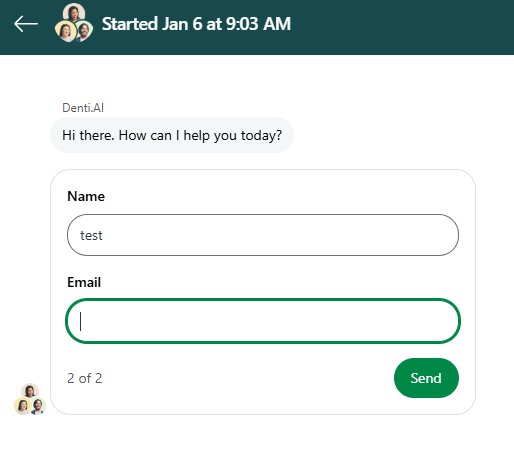Enter name and email