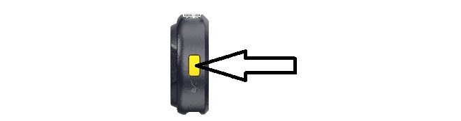 Yellow button on the microphone