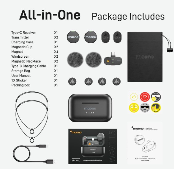 Maono microphone box contents