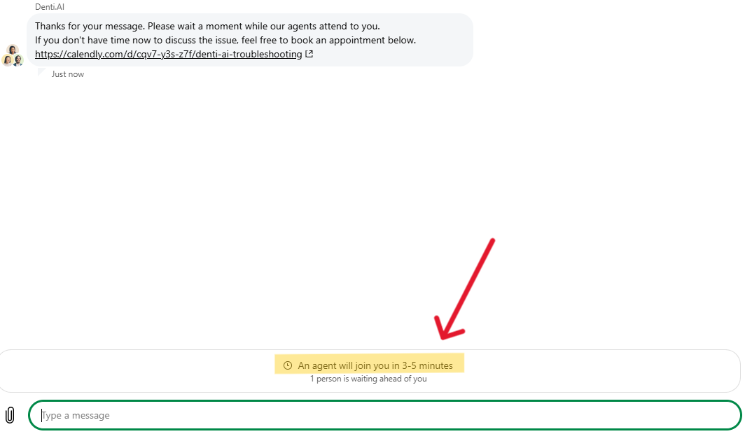 Your place in the queue and estimated wait